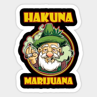 Hakuna Marijuana Funny Weed Smoking Pothead THC Sticker